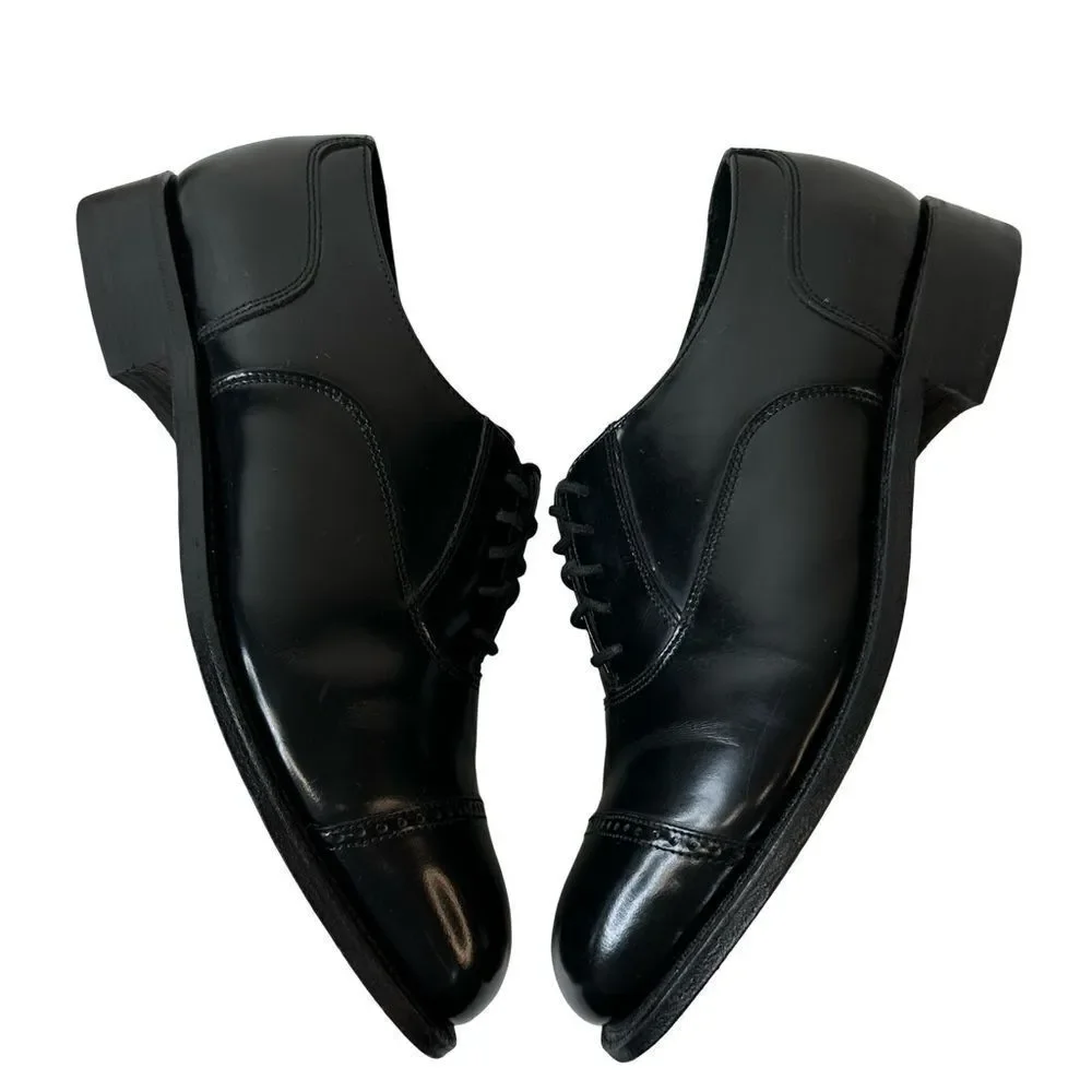 FLORSHEIM Men's Black Patent Lexington Cap Toe Oxford Size 9 D